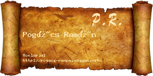 Pogács Ramón névjegykártya